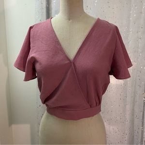 Pink crop blouse